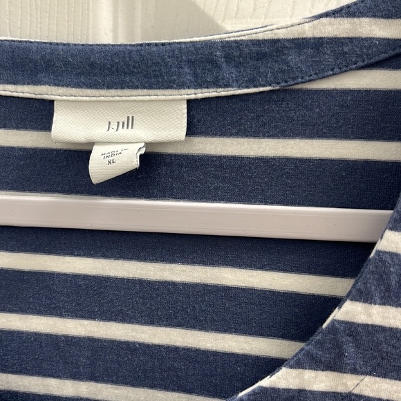 J. Jill cotton modal striped t-shirt dress - Picture 2 of 5